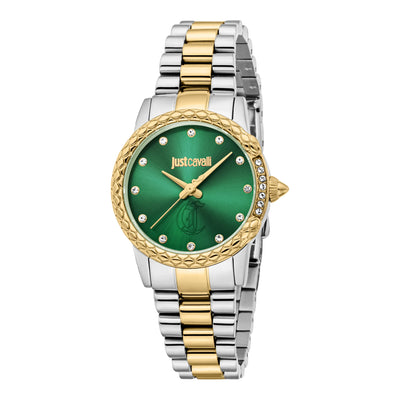 Just Cavalli Animalier Fiorenza Serpent Deux Tons YG Vert