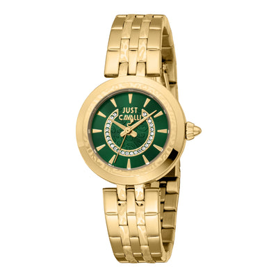 Just Cavalli Animalier Preziosa Gelbgold Flaschengrün