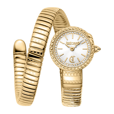 Just Cavalli Signature Snake Sirena Or Jaune Argent