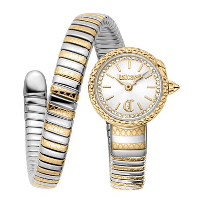 Just Cavalli Signature Snake Sirena Argent Or Jaune