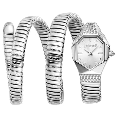 Just Cavalli Signature Snake Ambra Silber