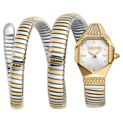 Just Cavalli Signature Snake Ambra Zwei Töne YG Silber