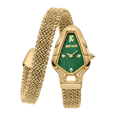 Just Cavalli Signature Snake Fiamma Or jaune Vert