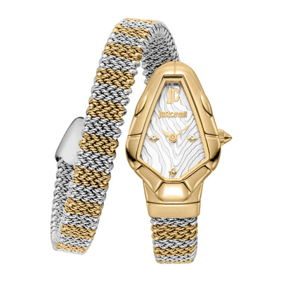 Just Cavalli Signature Snake Fiamma Argent Or jaune