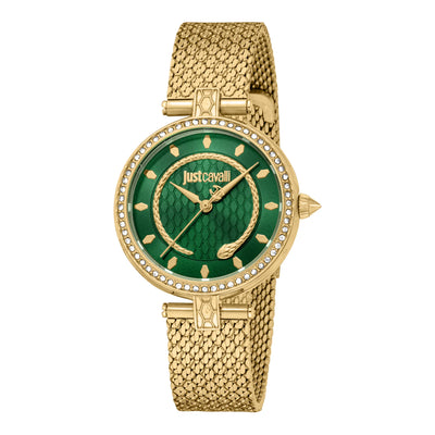 Just Cavalli Glam Chic Obsédant Serpent Or Vert
