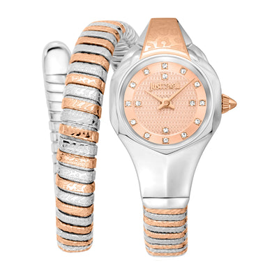 Just Cavalli Signature Snake Amalfi Deux Tons RG Saumon