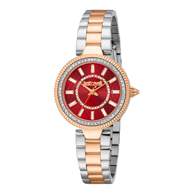 Just Cavalli Glam Chic Auffällige Zwei Töne RG Rot