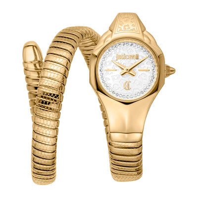Just Cavalli Signature Snake Fiore Or Jaune Argent