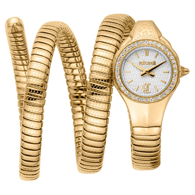 Just Cavalli Signature Snake Vita Gelb Gold Silber