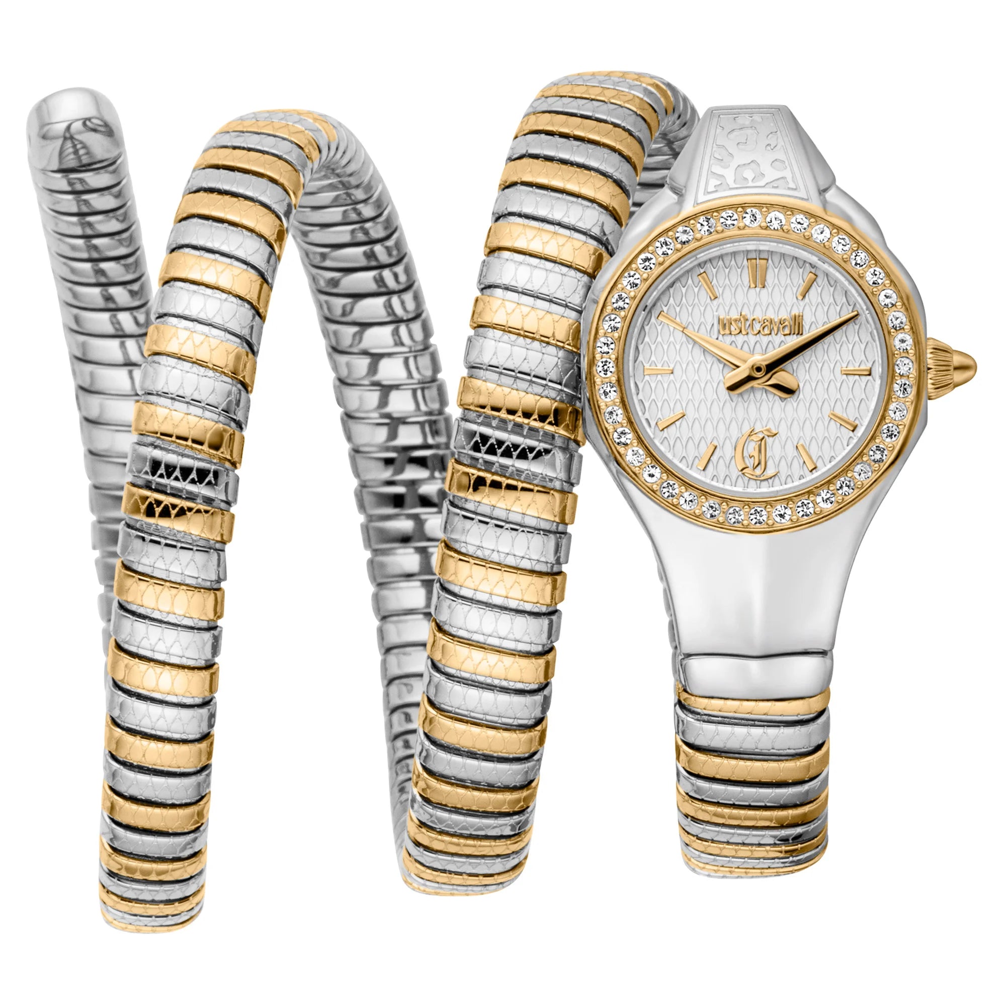 Just Cavalli Just Cavalli Signature Snake Vita Two Tones YG Silver