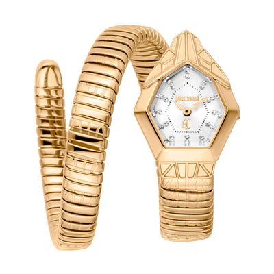 Just Cavalli Signature Snake Gemma Or Jaune Argent