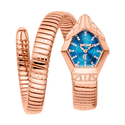 Just Cavalli Signature Snake Gemma Or Rose Bleu