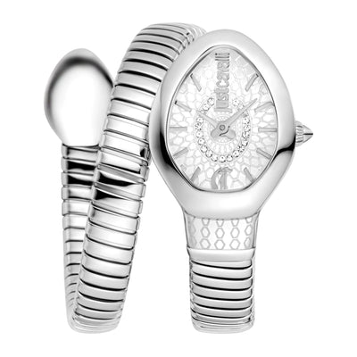 Just Cavalli Signature Snake Éclipse Argenté