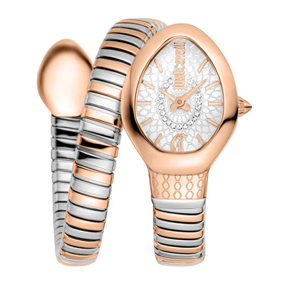 Just Cavalli Signature Snake Éclipse Deux Tons RG Argenté
