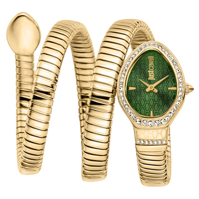 Just Cavalli Signature Snake Carezza Gelb Gold Grün