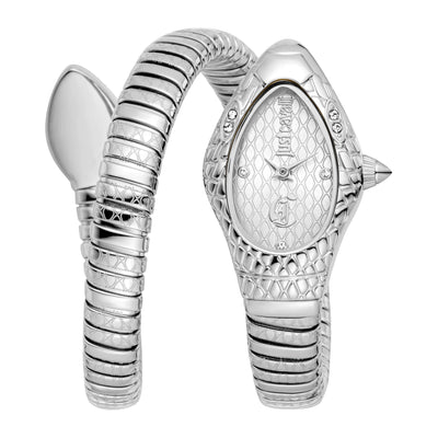 Just Cavalli Signature Snake Vetra Argent Gris