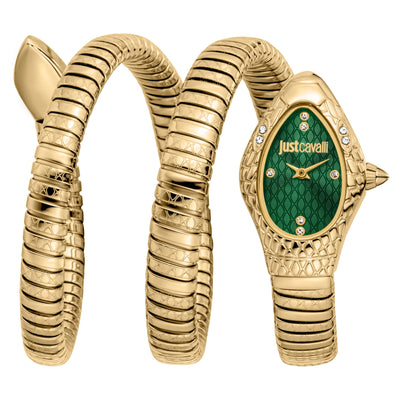 Just Cavalli Signature Snake Aurela Or Jaune Vert
