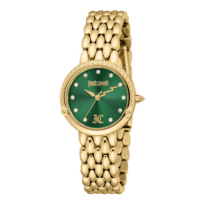 Just Cavalli Animalier Rosa Serpent Jaune Or Vert